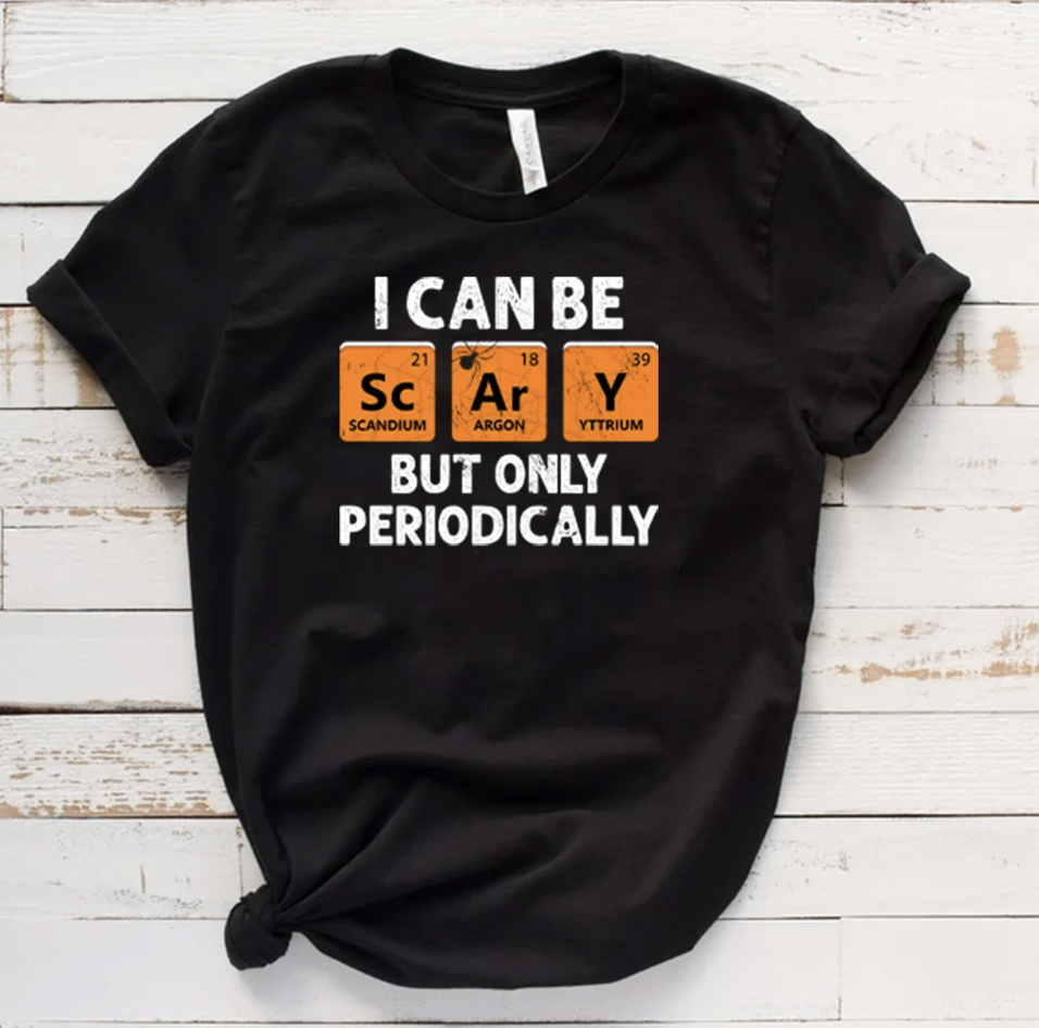 periodic table halloween shirt